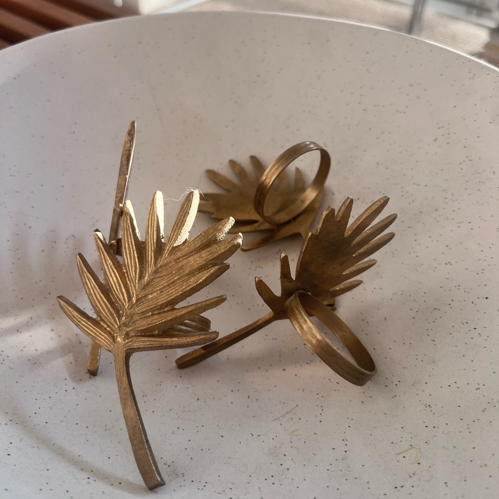 Gold Leaf Napkin Rings